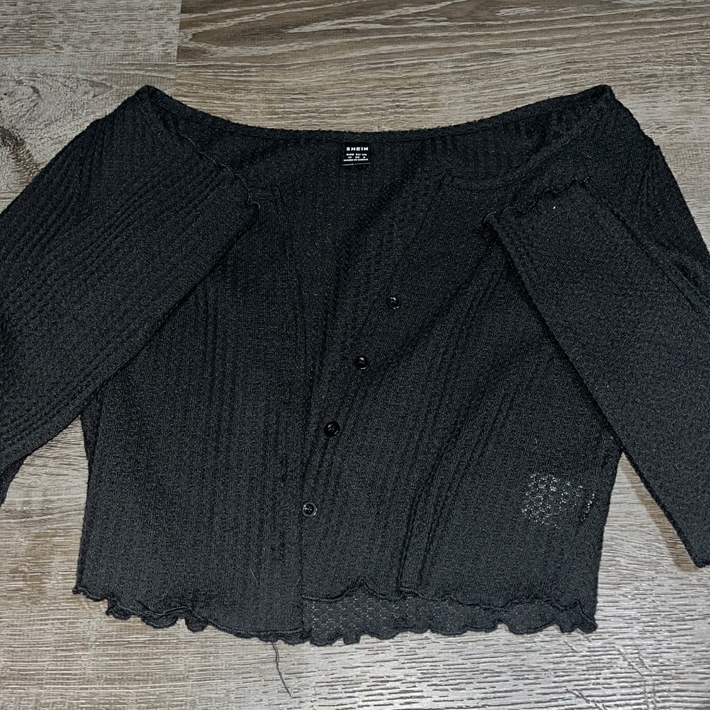 ribbed button up
